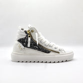 SQUALOS HIGH 2.0 white and black glitter